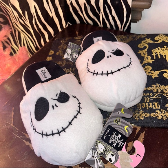 Nightmare before Christmas Jack Skellington Slippers size large woman’s  9-10 - Picture 6 of 7